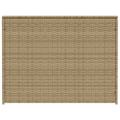 Garden Storage Box Mix Beige 984L Poly Rattan