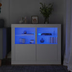 Side Cabinets with LED Lights 2 pcs Engineered Wood