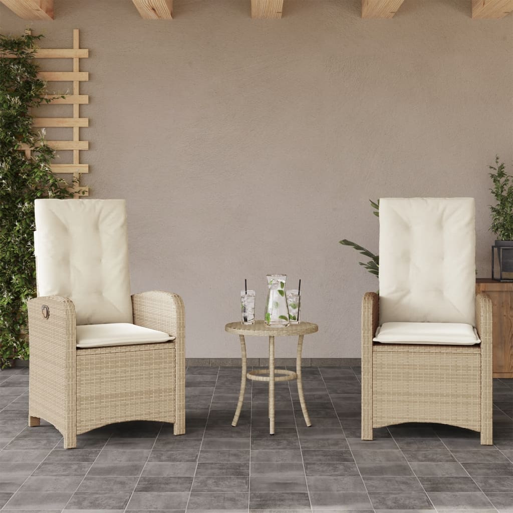 Premium Reclining Garden Chairs 2 pcs Patio Setup Modern Living 