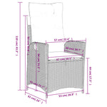 Contemporary Reclining Garden Chairs 2 pcs Garden Gathering Modern Living