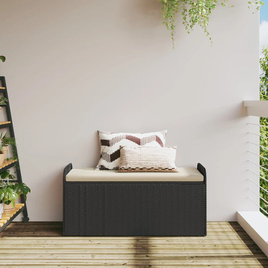 Storage Bench with Cushion Black