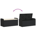 Storage Bench with Cushion Black