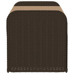 Storage Bench with Cushion-Brown Poly Rattan