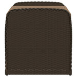 Storage Bench with Cushion Brown Poly Rattan