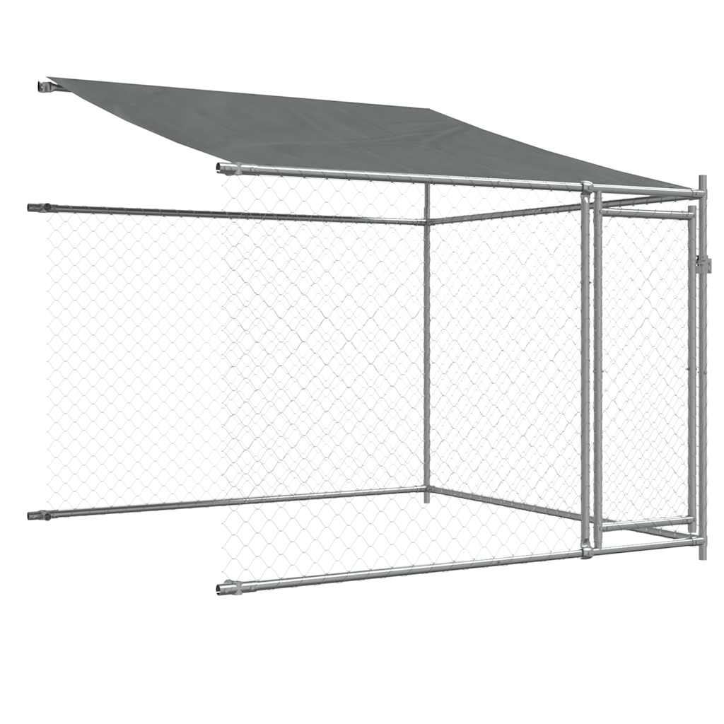 Large Dog Kennel Run 4x2x2m Galvanised Steel | HomeAndLiving