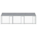 Large Dog Kennel Run Enclosure 6x2x2m Galvanised | HomeAndLiving