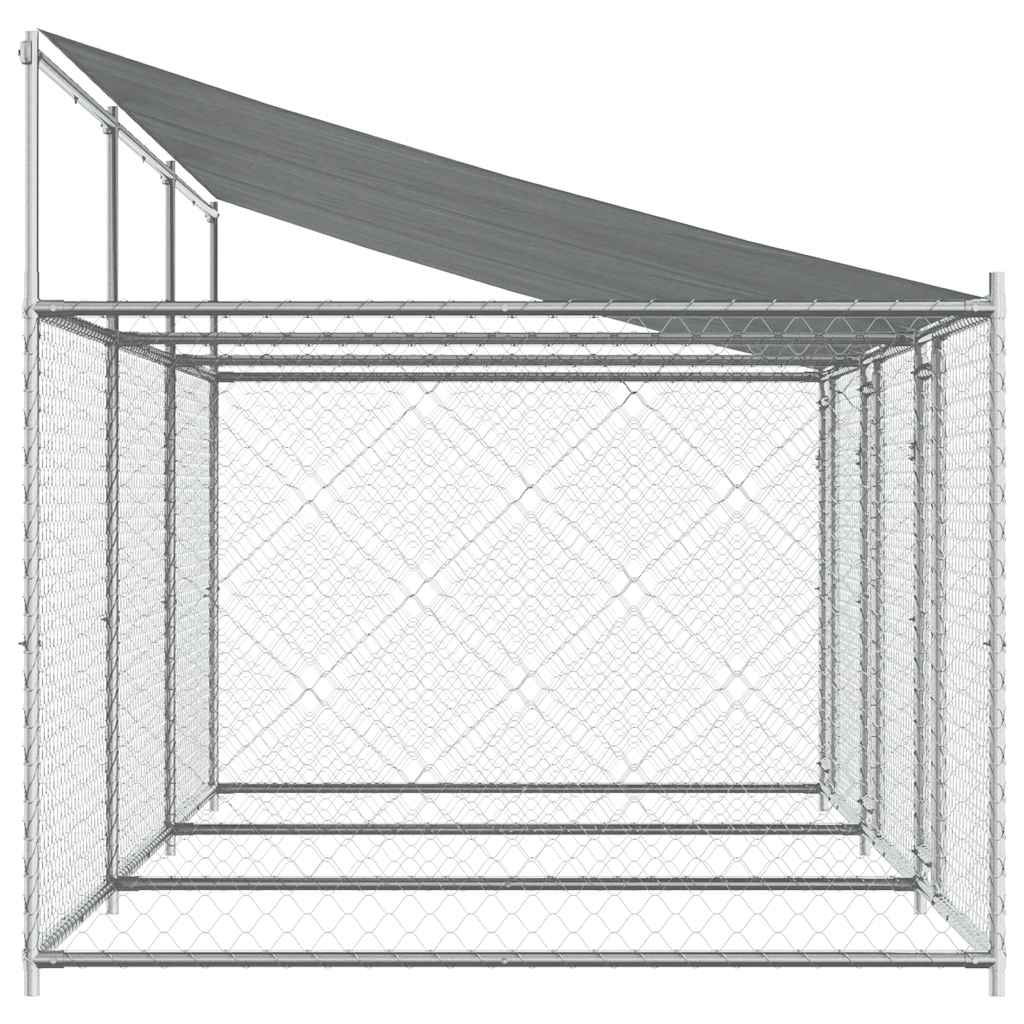 Large Dog Kennel Run Enclosure 6x2x2m Galvanised | HomeAndLiving