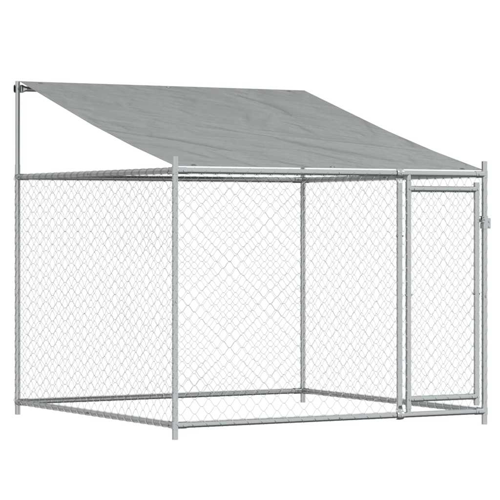 Large Dog Kennel Run Enclosure 6x2x2m Galvanised | HomeAndLiving