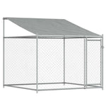 Large Dog Kennel Run Enclosure 6x2x2m Galvanised | HomeAndLiving