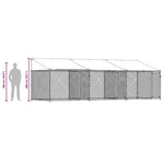 Large Dog Kennel Run Enclosure 6x2x2m Galvanised | HomeAndLiving