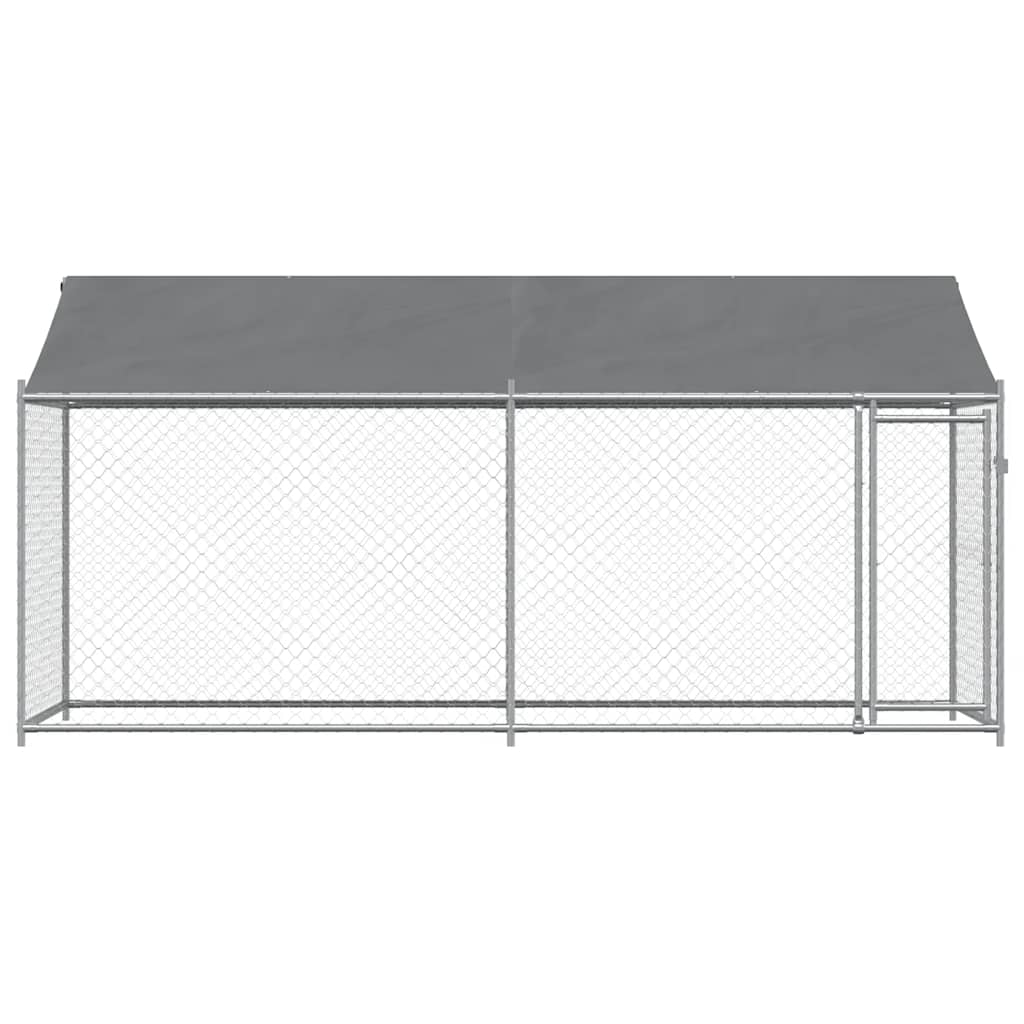 Large Outdoor Dog Cage Galvanised Steel 4x2x2m | HomeAndLiving