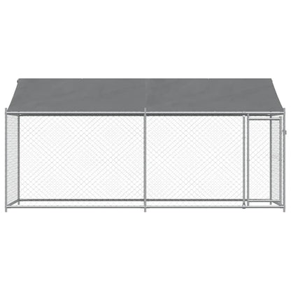 Large Outdoor Dog Cage Galvanised Steel 4x2x2m | HomeAndLiving