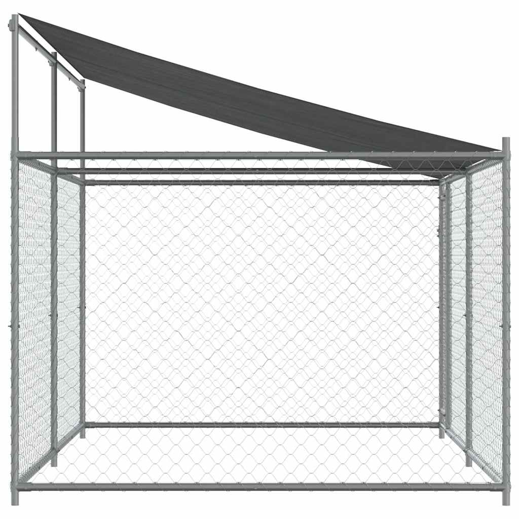 Large Outdoor Dog Cage Galvanised Steel 4x2x2m | HomeAndLiving