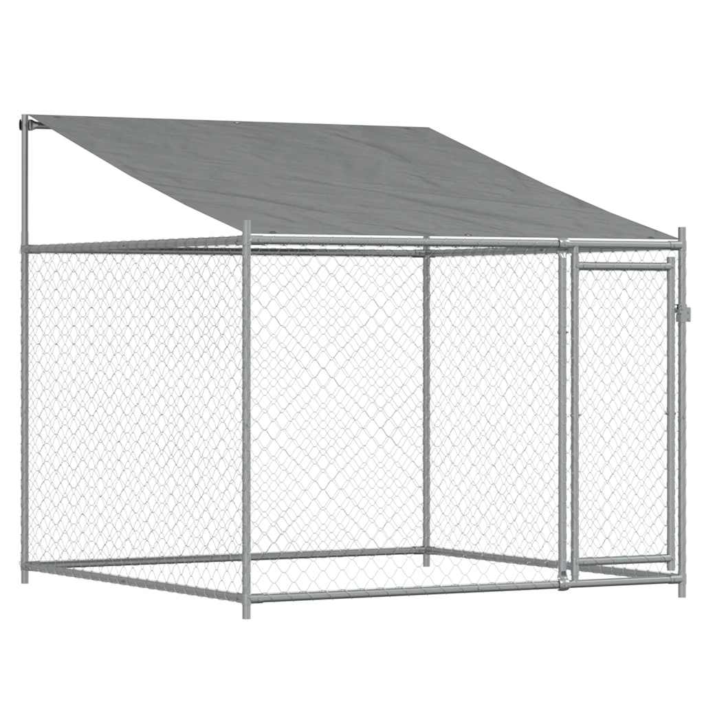 Large Outdoor Dog Cage Galvanised Steel 4x2x2m | HomeAndLiving