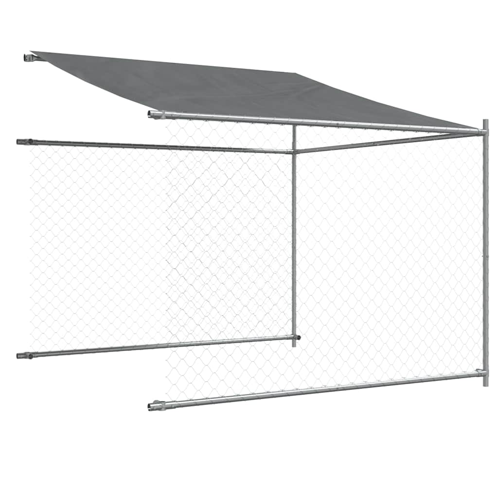 Large Outdoor Dog Cage Galvanised Steel 4x2x2m | HomeAndLiving