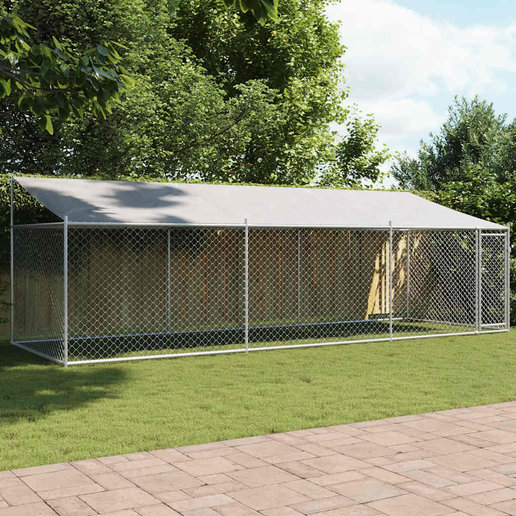 Large Dog Run Enclosure 6x2x2m Galvanised Steel | HomeAndLiving