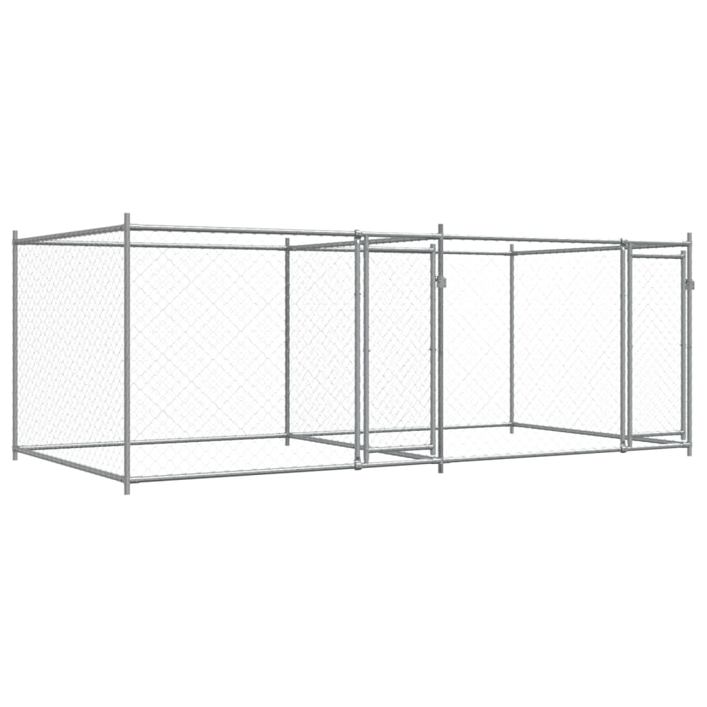 Large Dog Cage Run Galvanised Steel 4x2x1.5m | HomeAndLiving