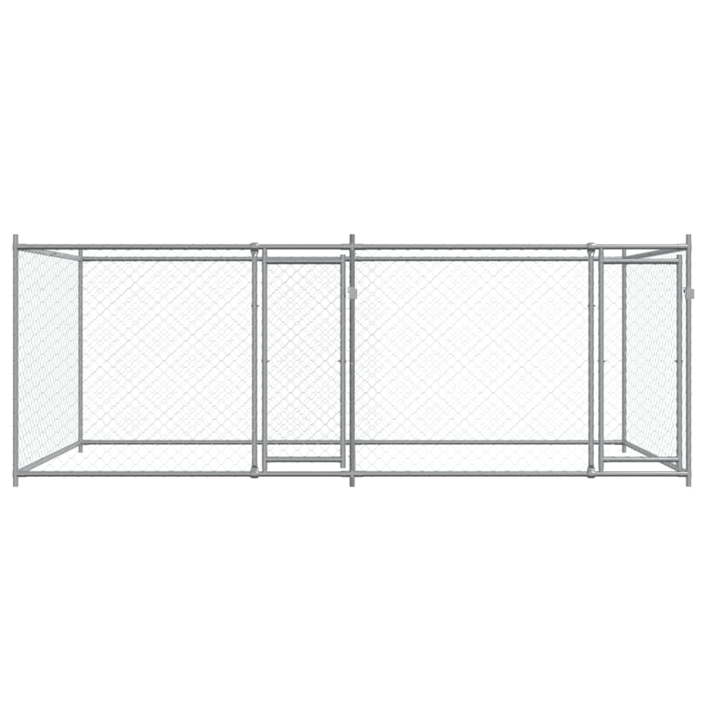 Large Dog Cage Run Galvanised Steel 4x2x1.5m | HomeAndLiving
