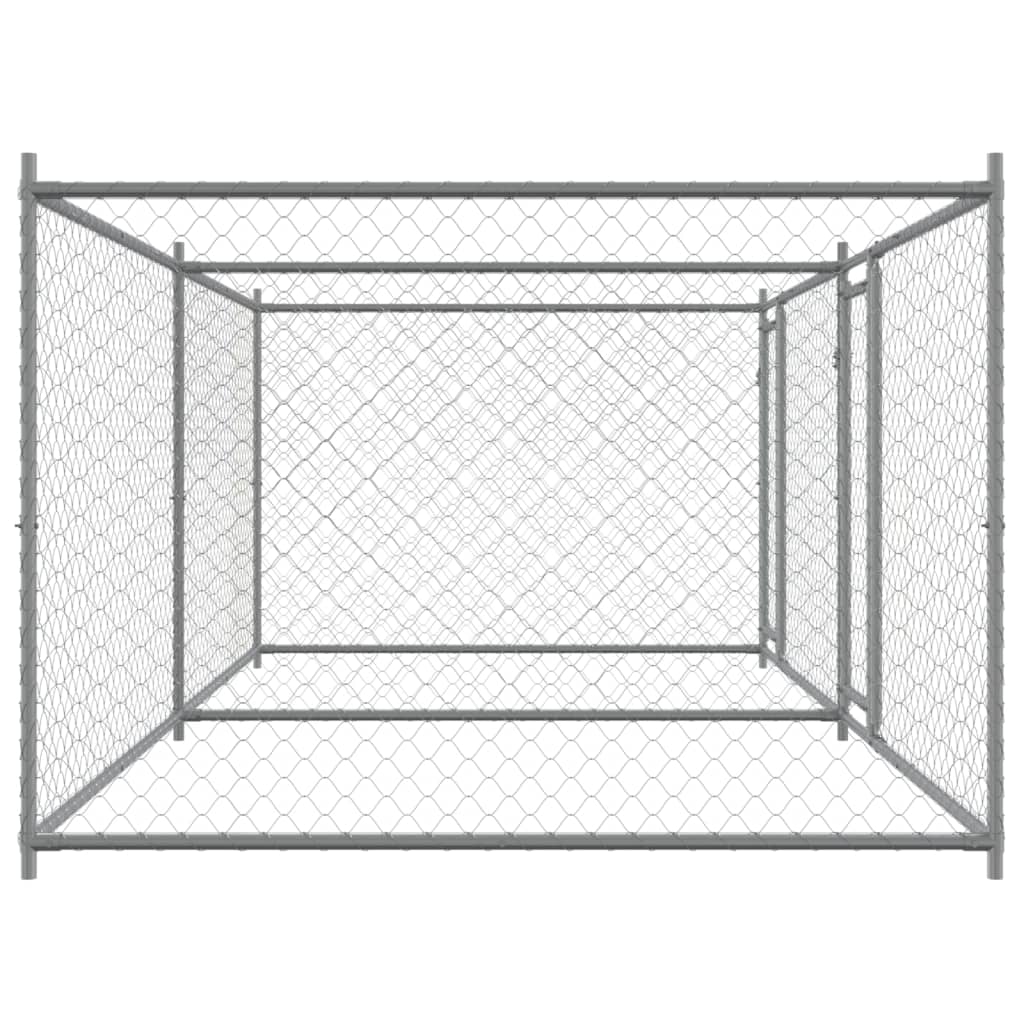 Large Dog Cage Run Galvanised Steel 4x2x1.5m | HomeAndLiving