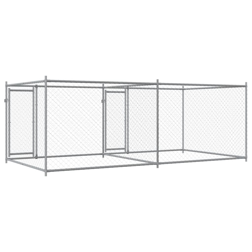 Large Dog Cage Run Galvanised Steel 4x2x1.5m | HomeAndLiving