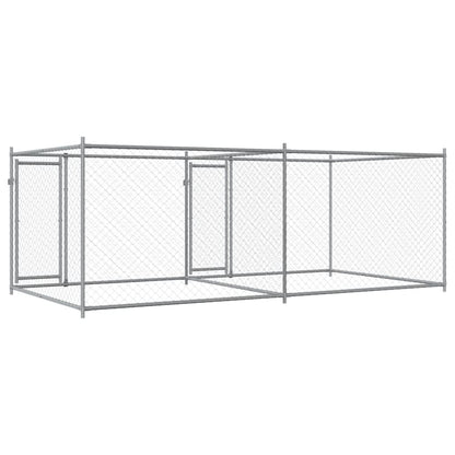 Large Dog Cage Run Galvanised Steel 4x2x1.5m | HomeAndLiving