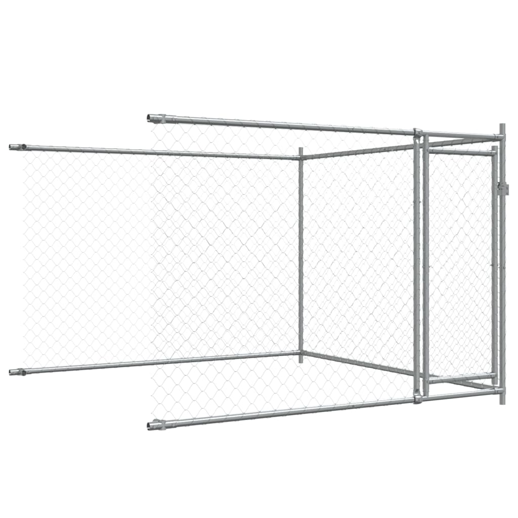 Large Dog Cage Run Galvanised Steel 4x2x1.5m | HomeAndLiving