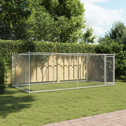 Large Dog Cage Run Galvanised Steel 4x2x1.5m | HomeAndLiving