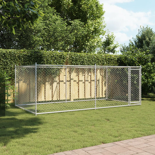 Large Dog Cage Run Galvanised Steel 4x2x1.5m | HomeAndLiving