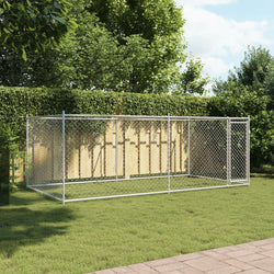 Large Dog Cage Run Galvanised Steel 4x2x1.5m | HomeAndLiving