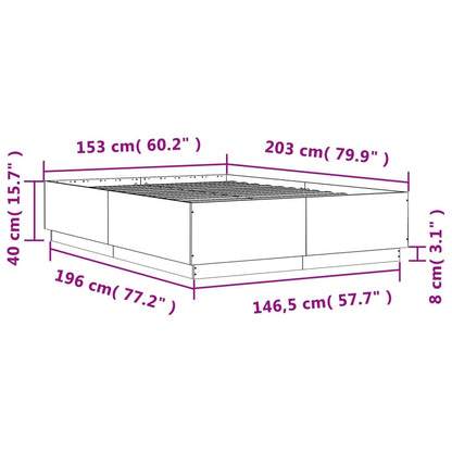 Bed Frame - Sonoma Oak Engineered Wood