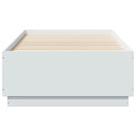Bed Frame  White Engineered Wood