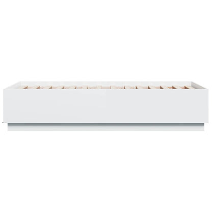 Bed Frame  White Engineered Wood Sigle Size