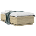 Bed Frame Sonoma Oak Engineered Wood Sigle Size