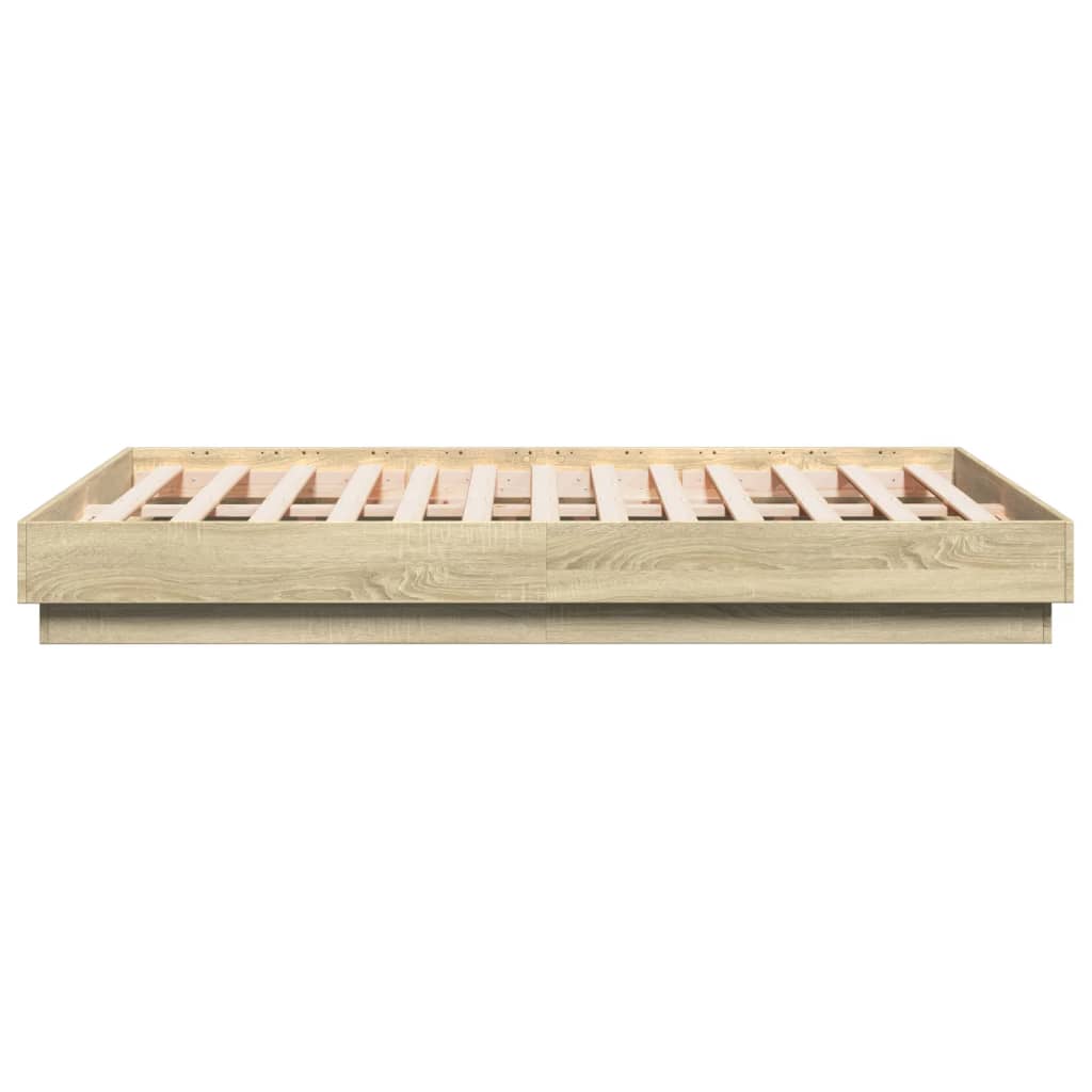 Bed Frame Sonoma Oak-Engineered Wood Double Size