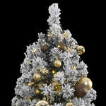 Artificial Hinged Christmas Tree with 300 LEDs, Ball Set 180 cm