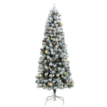 Artificial Hinged Christmas Tree with 300 LEDs, Ball Set 180 cm