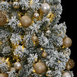 Artificial Hinged Christmas Tree with 300 LEDs- Ball Set 180 cm