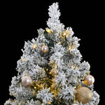 Artificial Hinged Christmas Tree with 300 LEDs , Ball Set 210 cm