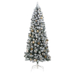 Artificial Hinged Christmas Tree with 300 LEDs , Ball Set 210 cm