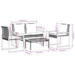 Versatile 4 Piece Garden Lounge Set Daily Living Essential Essentials