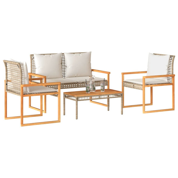  Versatile 4 Piece Garden Lounge Set Daily Living Essential Essentials