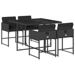 5-Piece Oasis Dining Set with Cushioned Comfort in Sleek Black