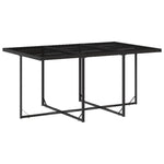 Modern Elegance: 11-Piece Black Poly Rattan Dining Set with Plush Cushions