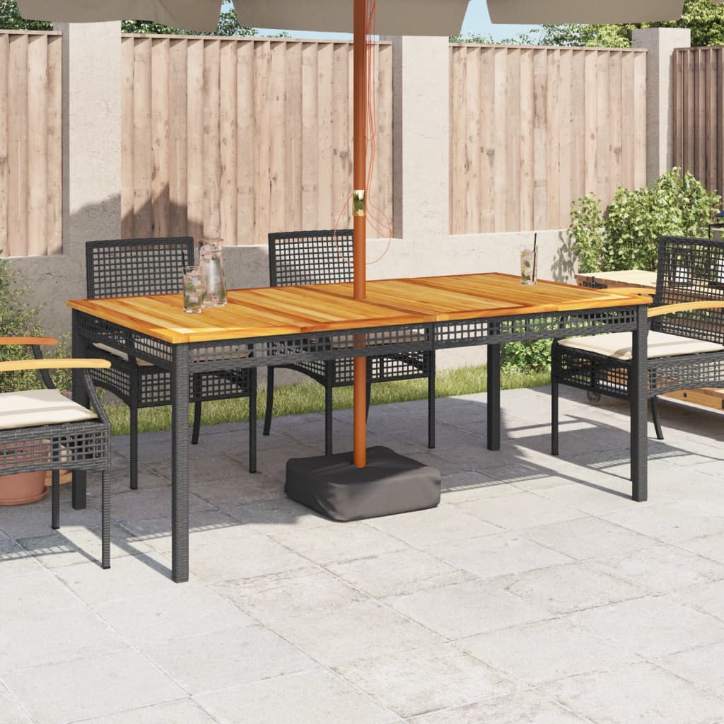 Versatile Garden Table Black 180x90x75 cm Home Decor Accent Boho 