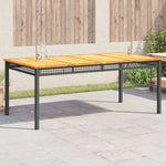 Versatile Garden Table Black 180x90x75 cm Home Decor Accent Boho