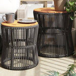 Refined Garden Side Tables 2 pcs Outdoor Retreat Essentials
