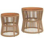 Contemporary Garden Side Tables 2 pcs Home Decor Accent Evening