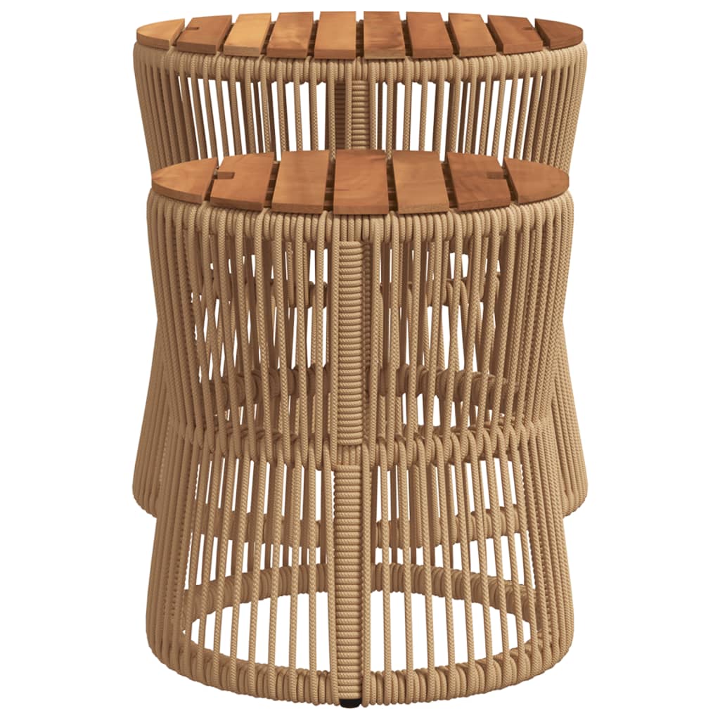 Contemporary Garden Side Tables 2 pcs Home Decor Accent Evening 