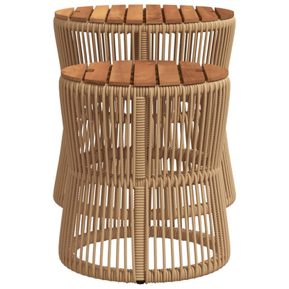 Contemporary Garden Side Tables 2 pcs Home Decor Accent Evening 