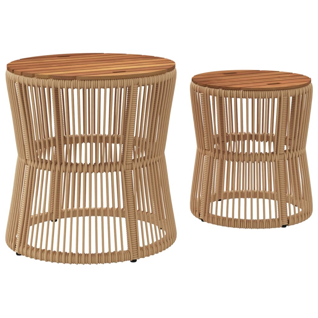 Contemporary Garden Side Tables 2 pcs Home Decor Accent Evening 